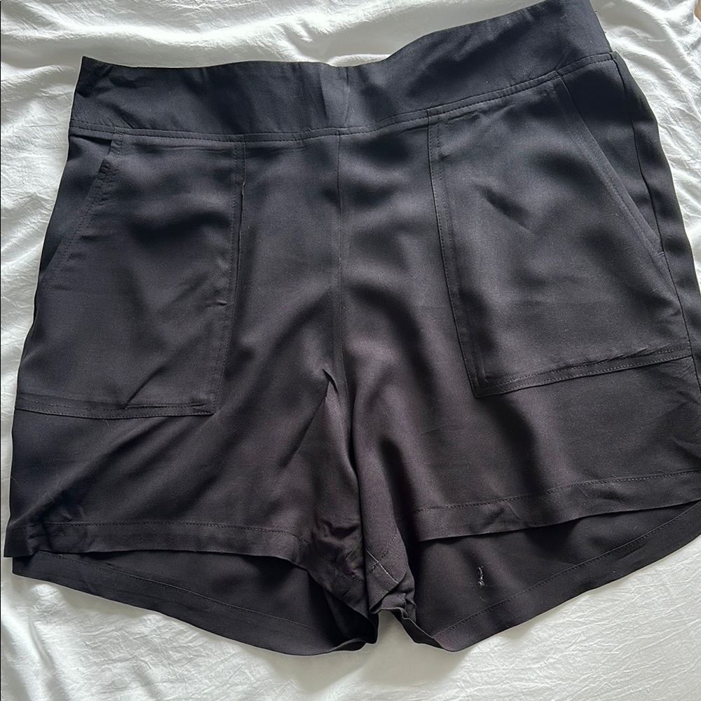 Women's Rayon Black Shorts
